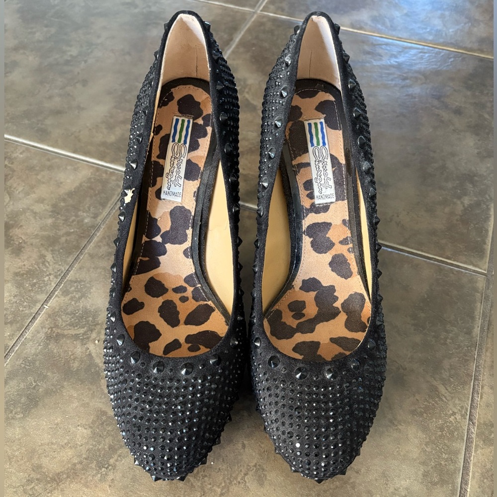 Arnold Churgin Black Studded Women's Heels